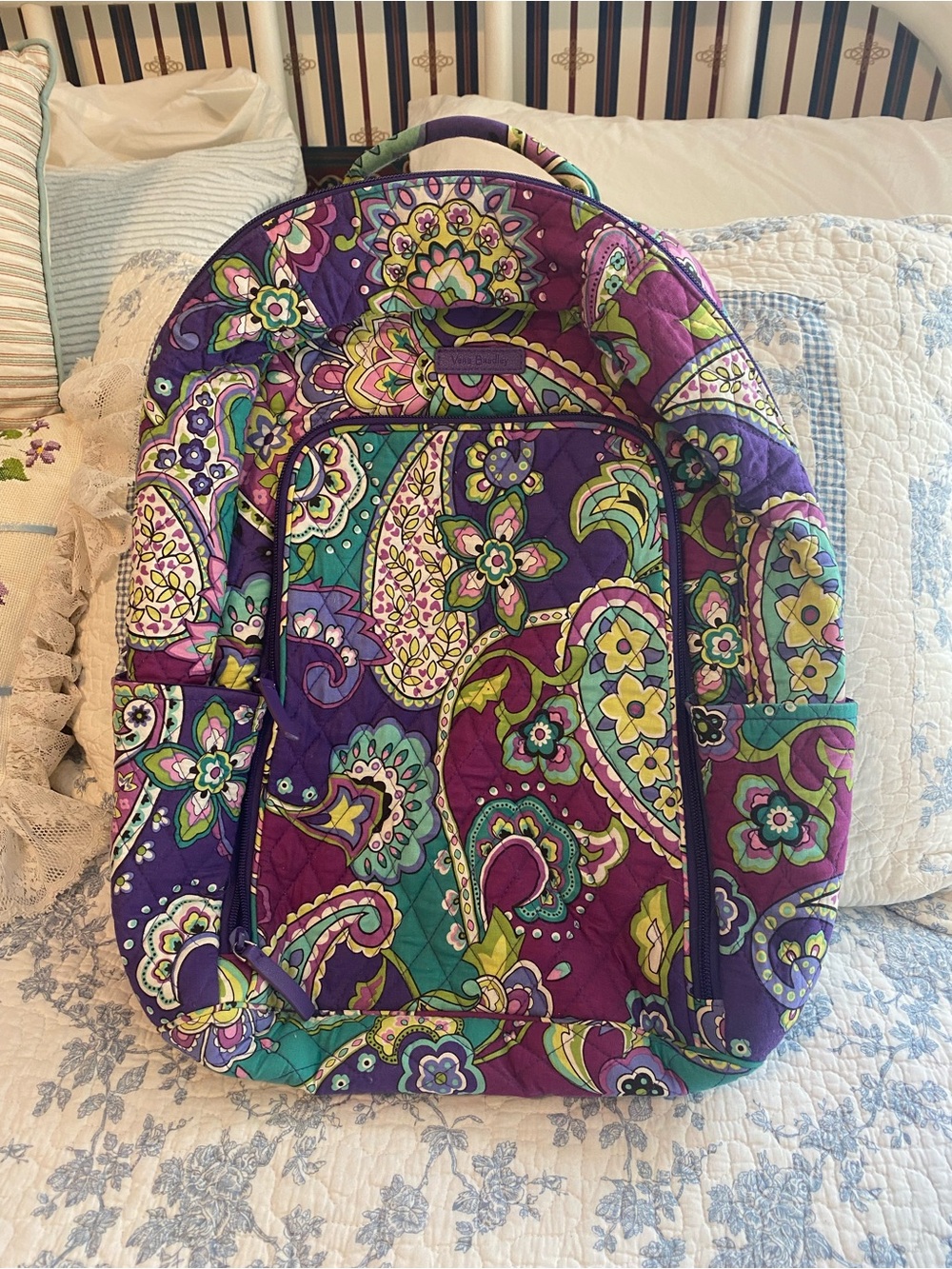 Vera Bradley Heather Paisley Campus Laptop Backpack